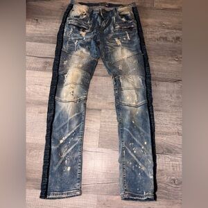 Decibel jeans blue jeans grunge distressed streetwear